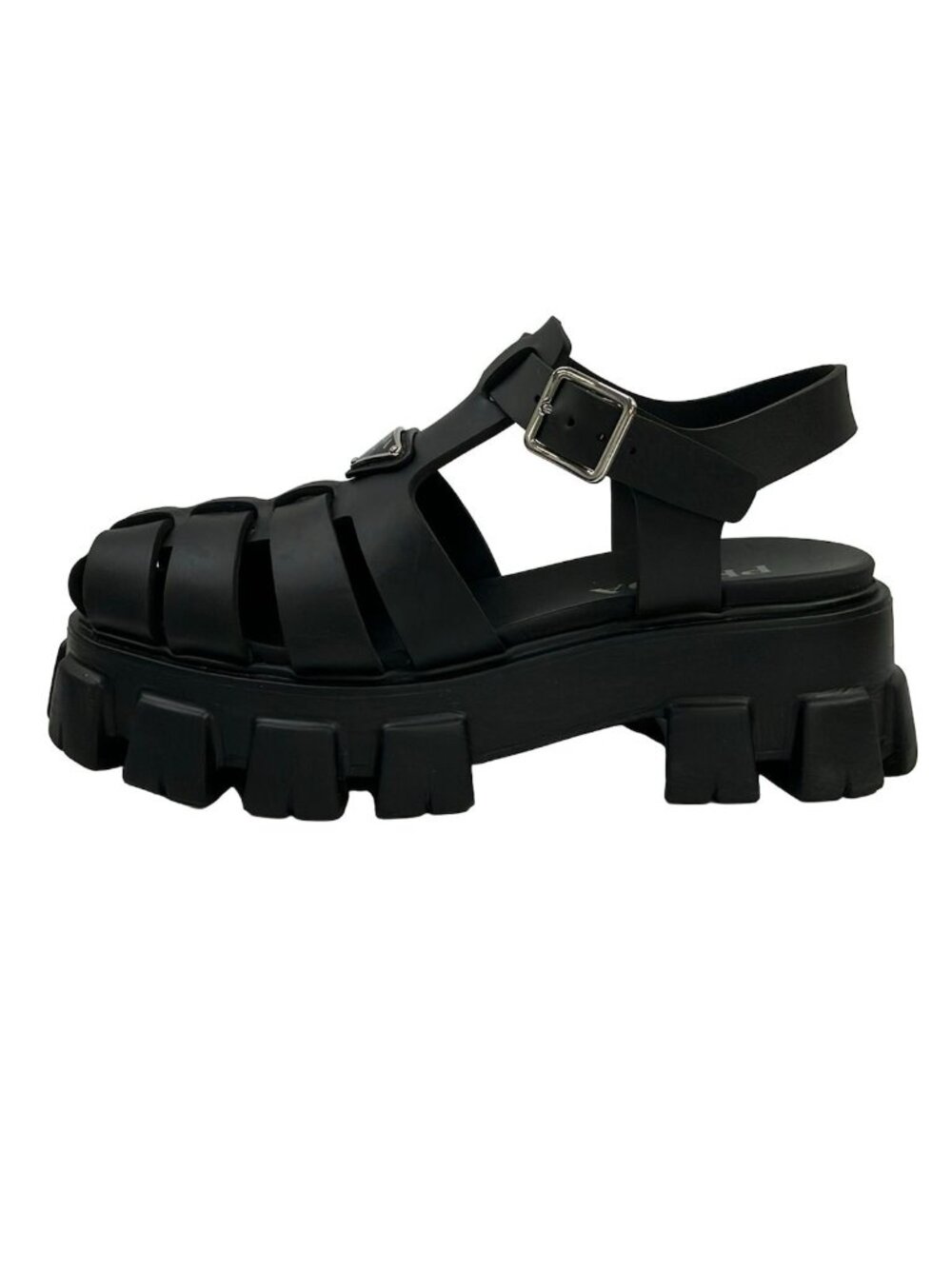 Prada Sandals Monolith Rubber Black 6